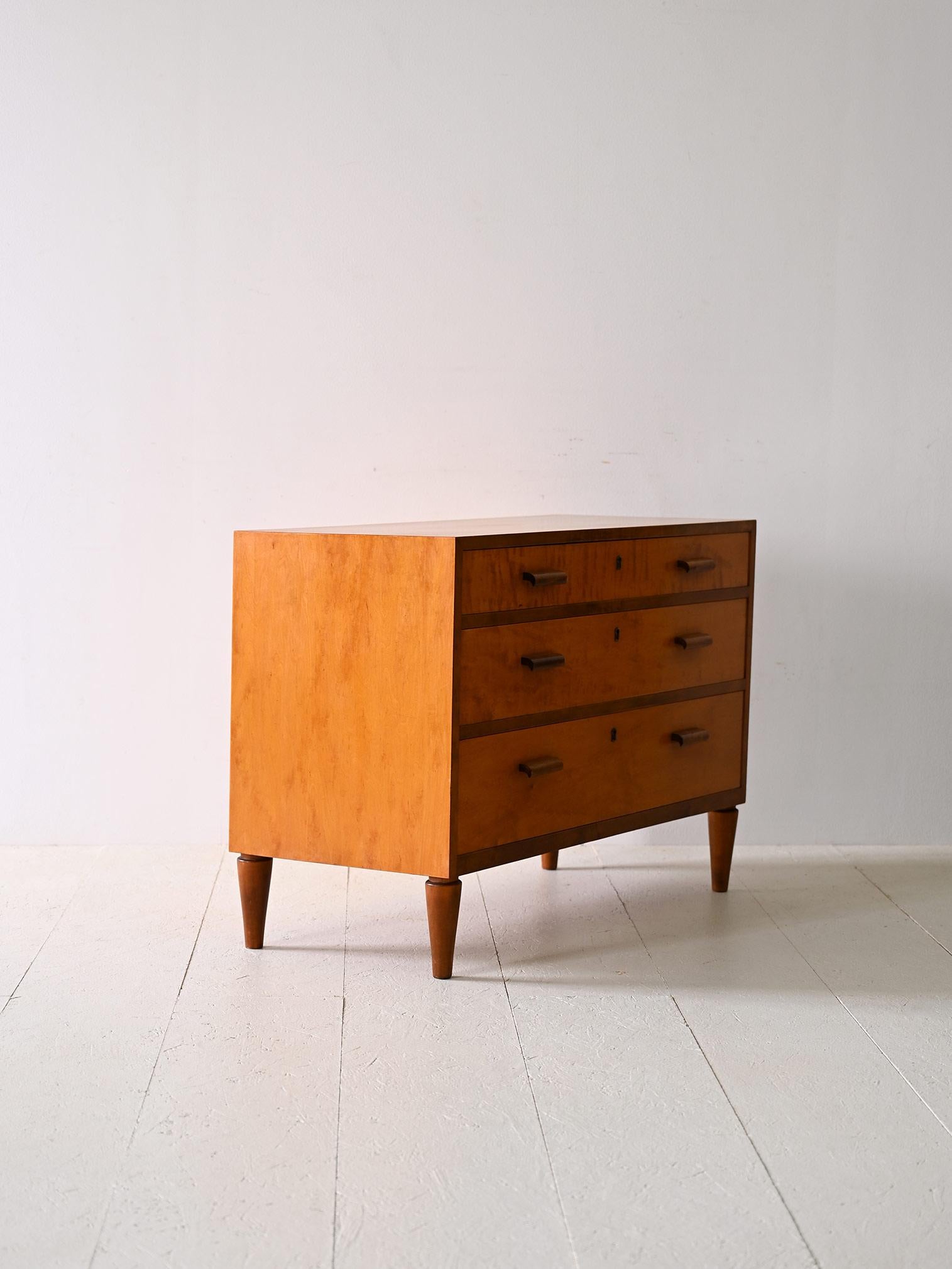 Scandinavian Modern 1940s Deco chest of drawers For Sale
