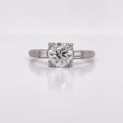 1940s Deco Platinum Diamond Engagement Ring