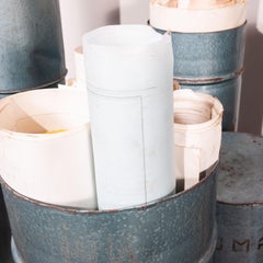 1940er Jahre dekorative große architektonische Plan/Aufbewahrungsröhren