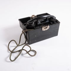 1940s Decorative Russian Field Telephone in Original Bakelite Case