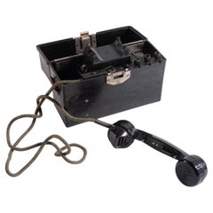 1940s Decorative Russian Field Telephone in Original Bakelite Case