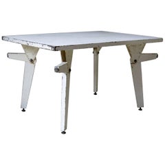 Prototype de table à double positionnement du designer des années 1940