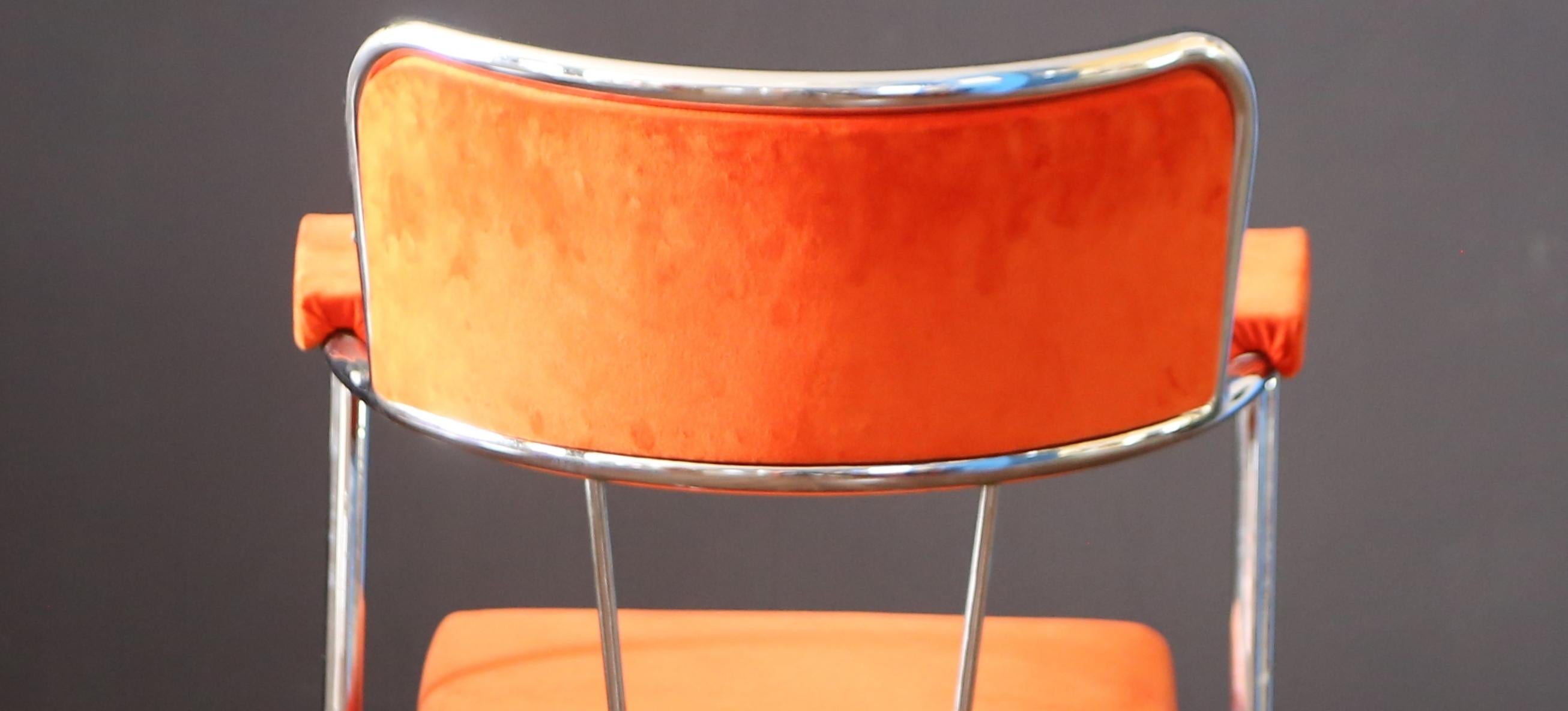 Acier chaise de bureau des années 1940 fabriquée en Italie en vente
