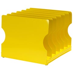 Vintage 1940s Desktop File Holder Refinished in Mellow Yellow