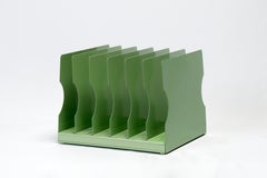 1940s Desktop Memo/ File Holder, Refinished in Sage Green