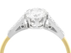 Vintage 1940s Diamond and Gold Solitaire Engagement Ring