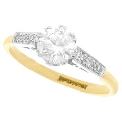 Vintage 1940s Diamond and Gold Solitaire Engagement Ring