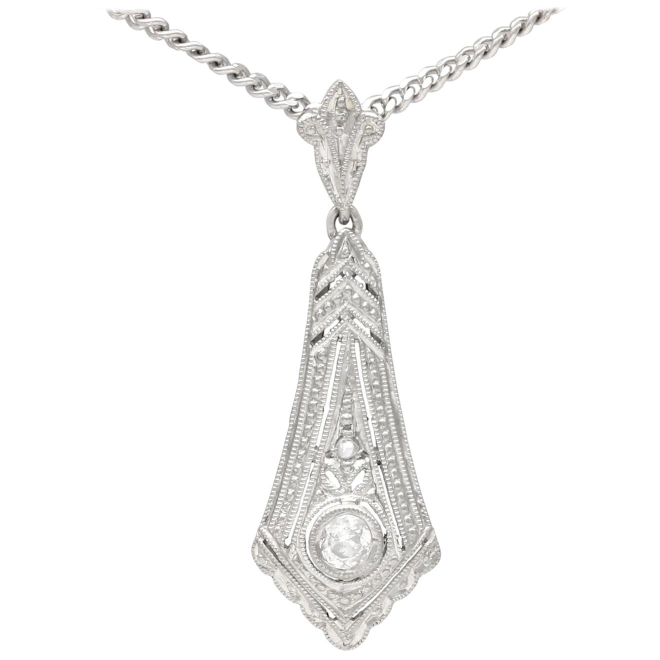 Art Deco 1940s Diamond and White Gold 