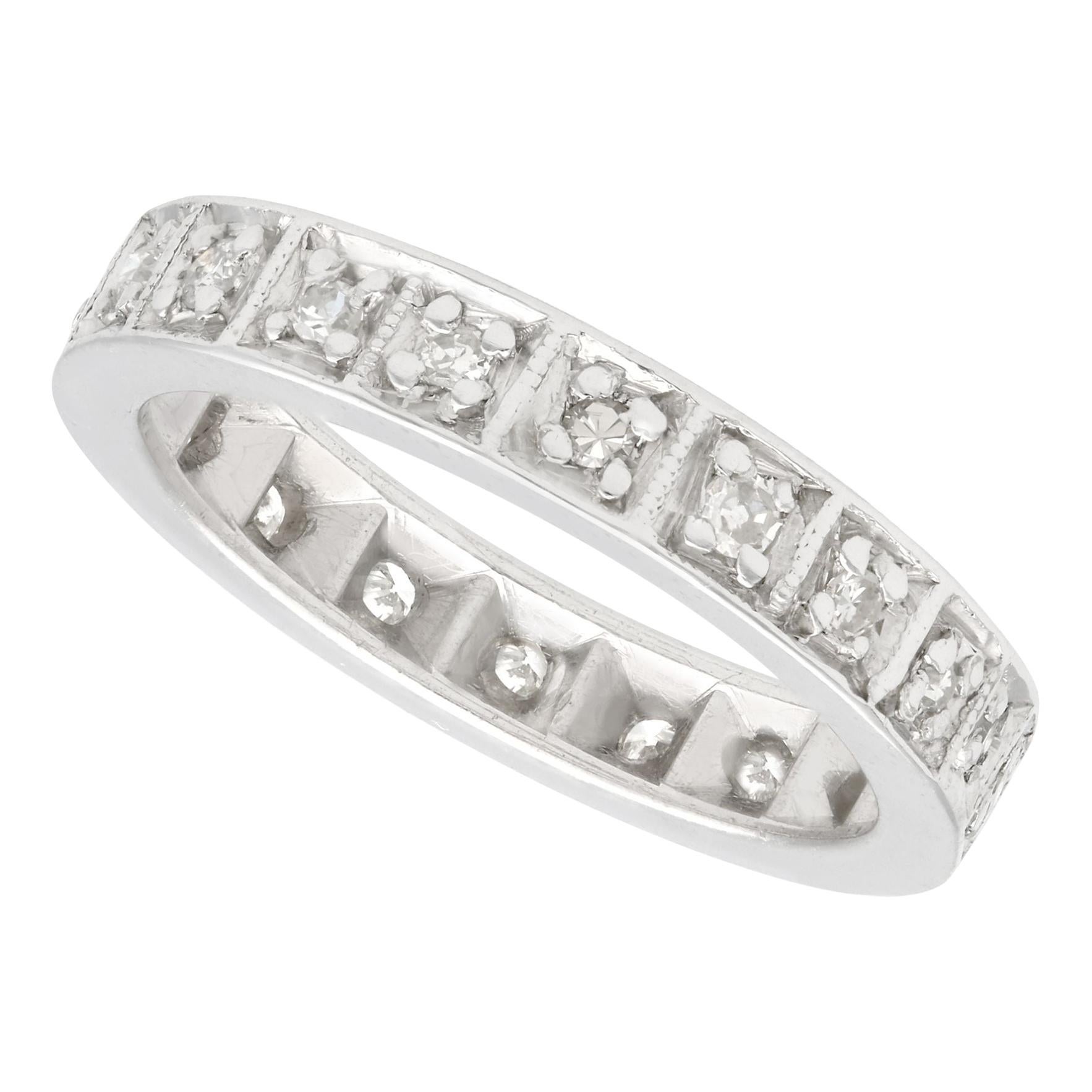 1940s Diamond and White Gold Full Eternity Ring