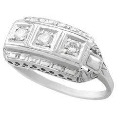 1940s Diamond and White Gold Trilogy Ring