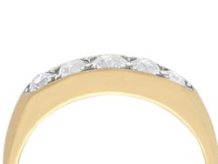 1940s, Diamond and Yellow Gold Five Stone Ring