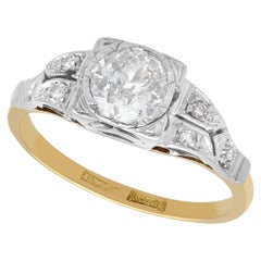 1940s Diamond and Yellow Gold Solitaire Engagement Ring 1940s Diamond and Yellow Gold Solitaire Engagement Ring