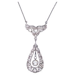 1940's Diamond Necklace white gold