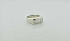 1940s Diamond Ring 1.20 Carat of Emerald Cuts