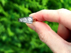 1940s Diamond Yellow Gold Band Ring