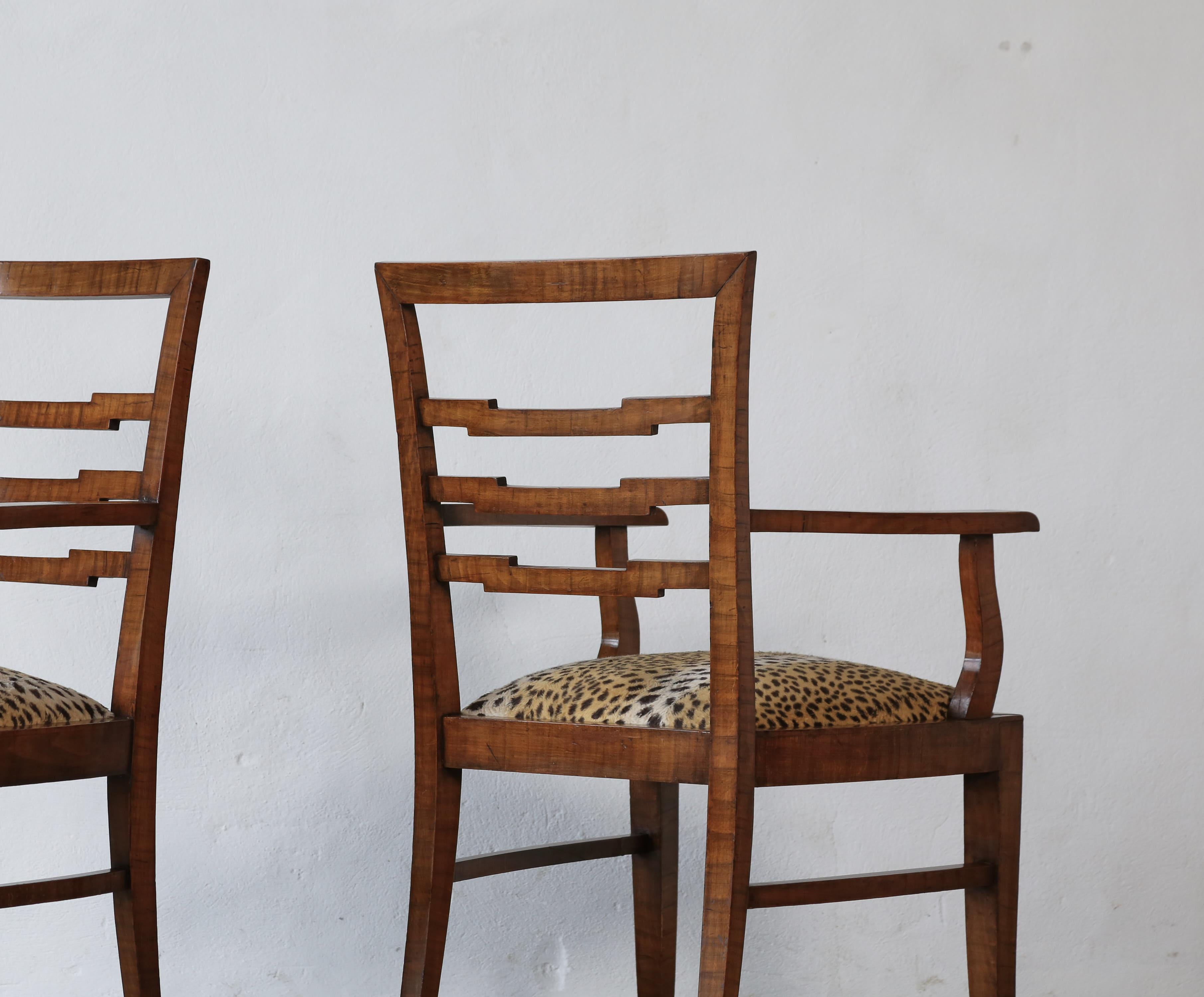 Italian 1940s Dining Chairs attributed to Gio Ponti, Italy For Sale