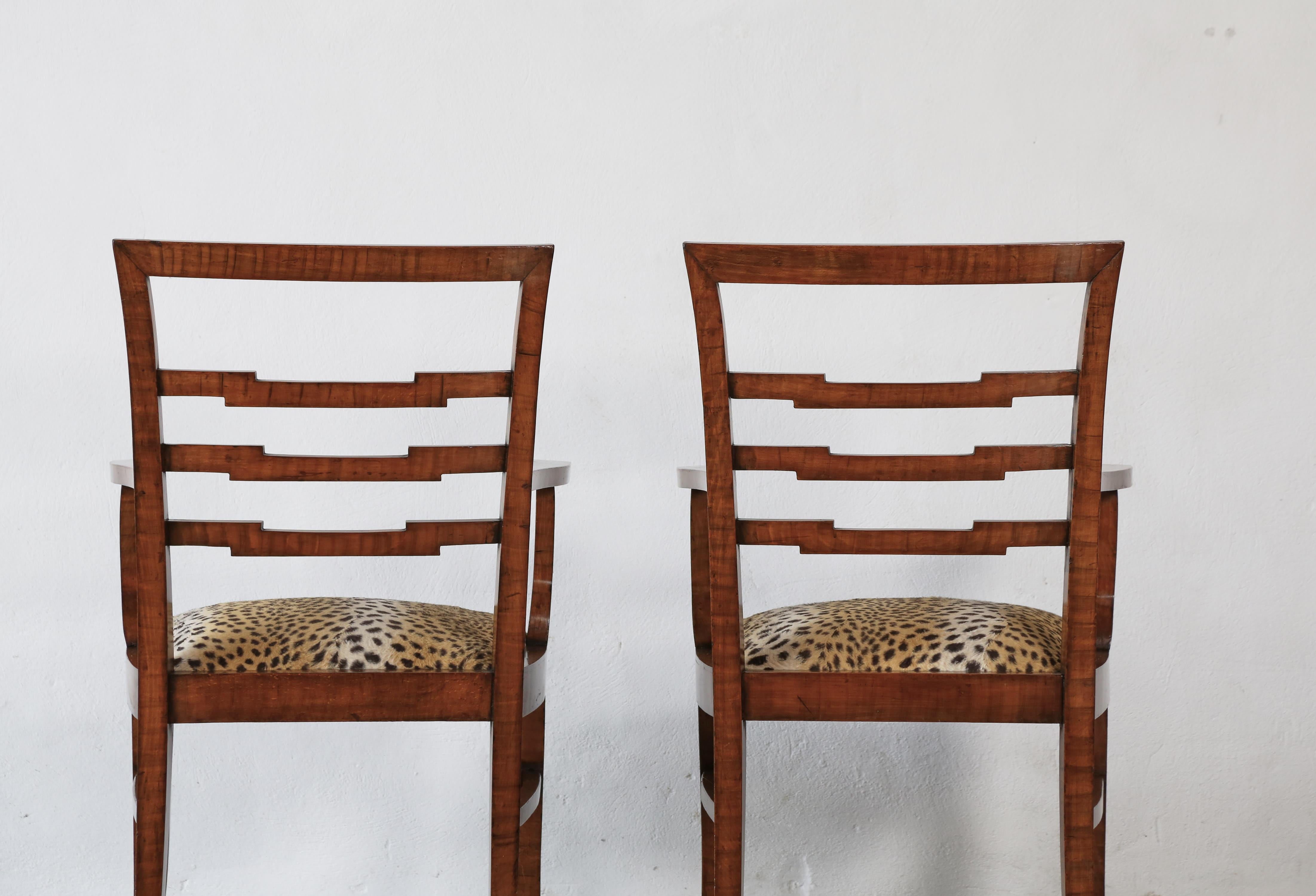 Fabric 1940s Dining Chairs attributed to Gio Ponti, Italy For Sale