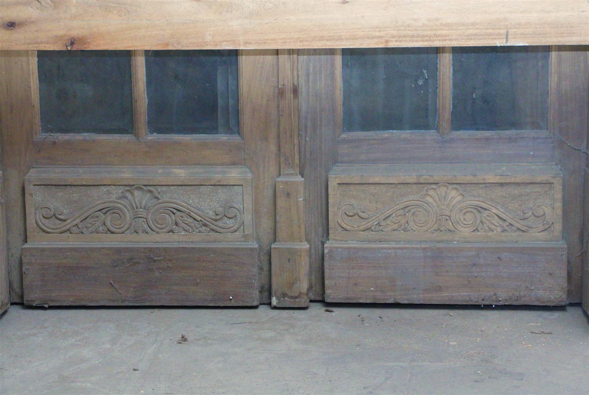 Mid-20th Century 1940s Double Doors in Frame from Argentina Made of Spanish Cedar
