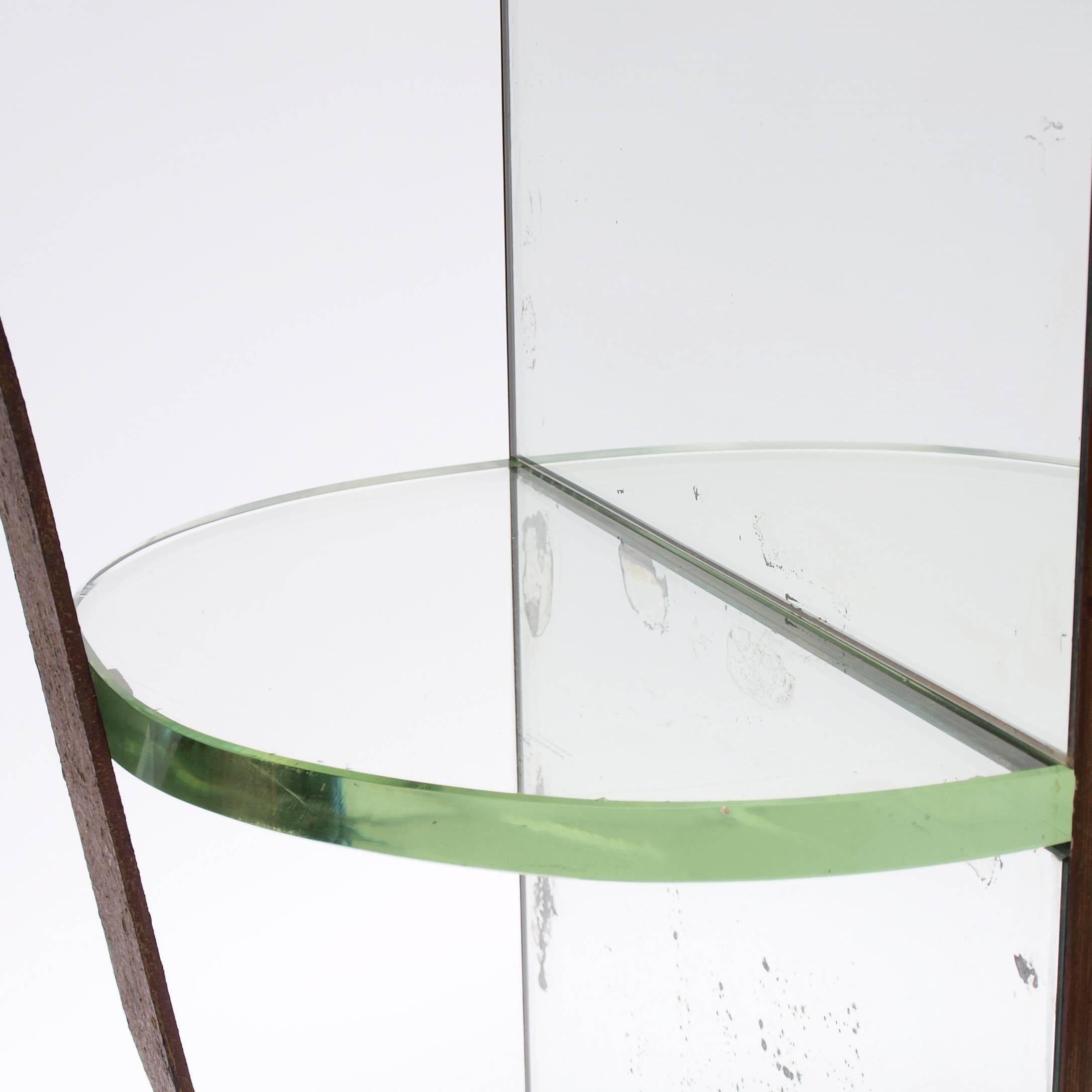 1940s Double-Sided Italian Mirrored Table In Good Condition In London, GB