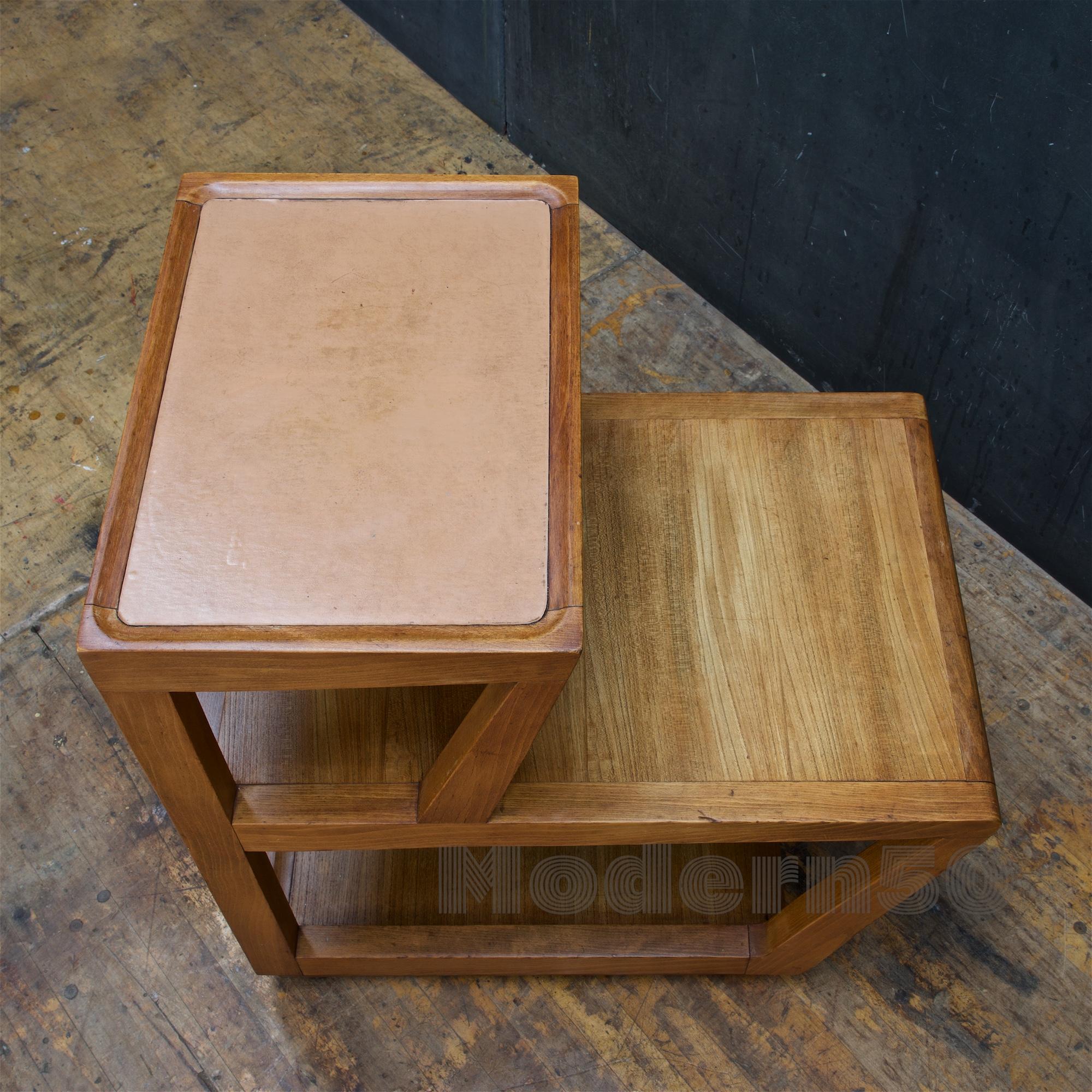 1940s Drexel Precedent End Table Edward Wormley Geometric Angular Retro Art Deco In Distressed Condition In Hyattsville, MD