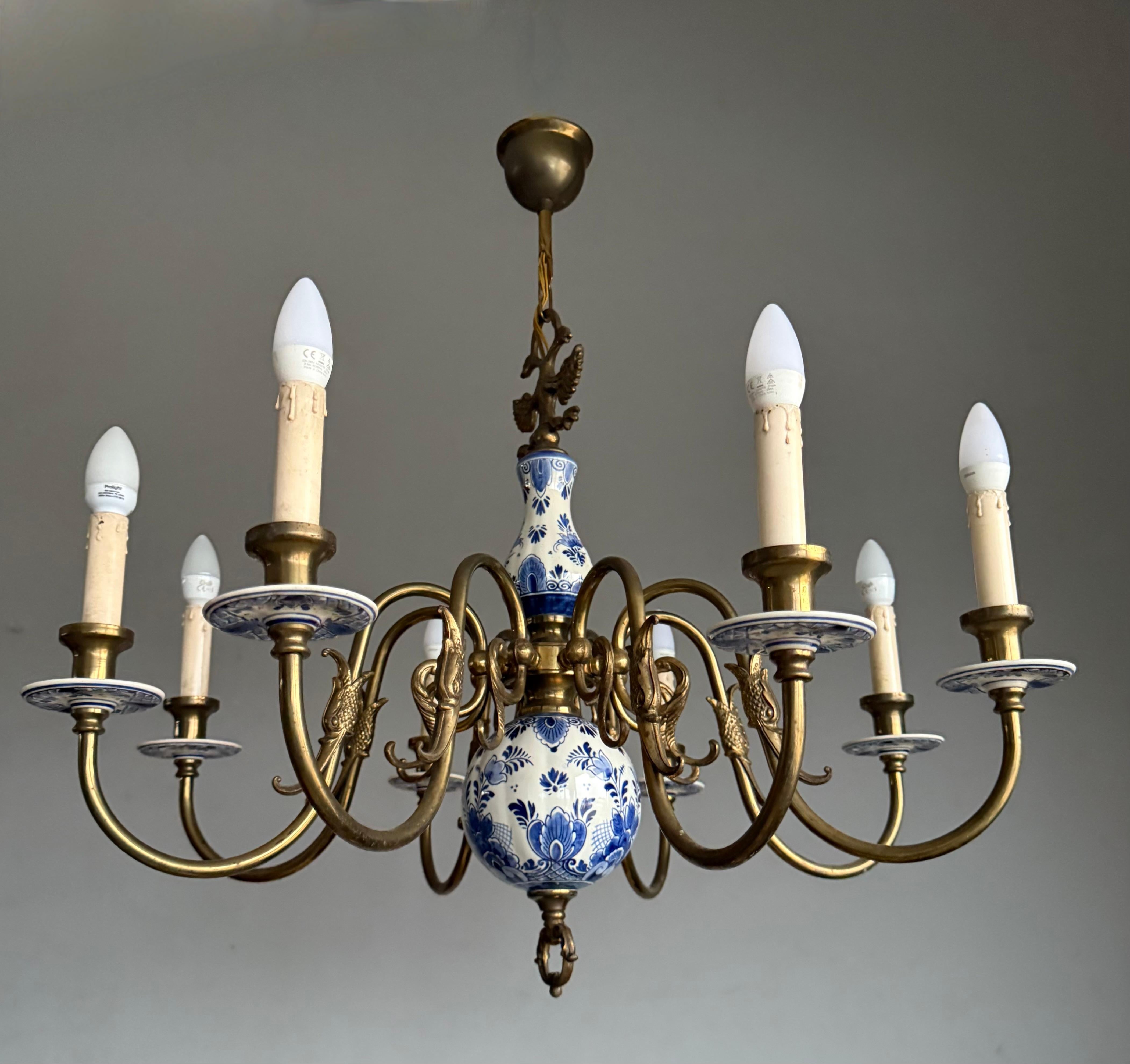 Stunning and large size eight light pendant.

This decorative and top quality made pendant could be perfect for you. Both on and off this great workmanship fixture can create just the right atmosphere in your kitchen, dining or living room. However,