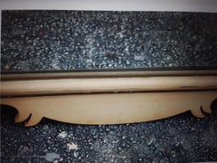 1940's Early American style Carved and Patinated Wood Wall Mirror