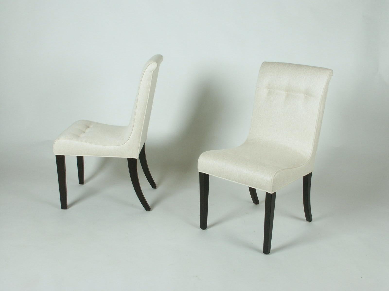 Upholstery 1940s Edward Wormley for Dunbar Set of Four Side Chairs