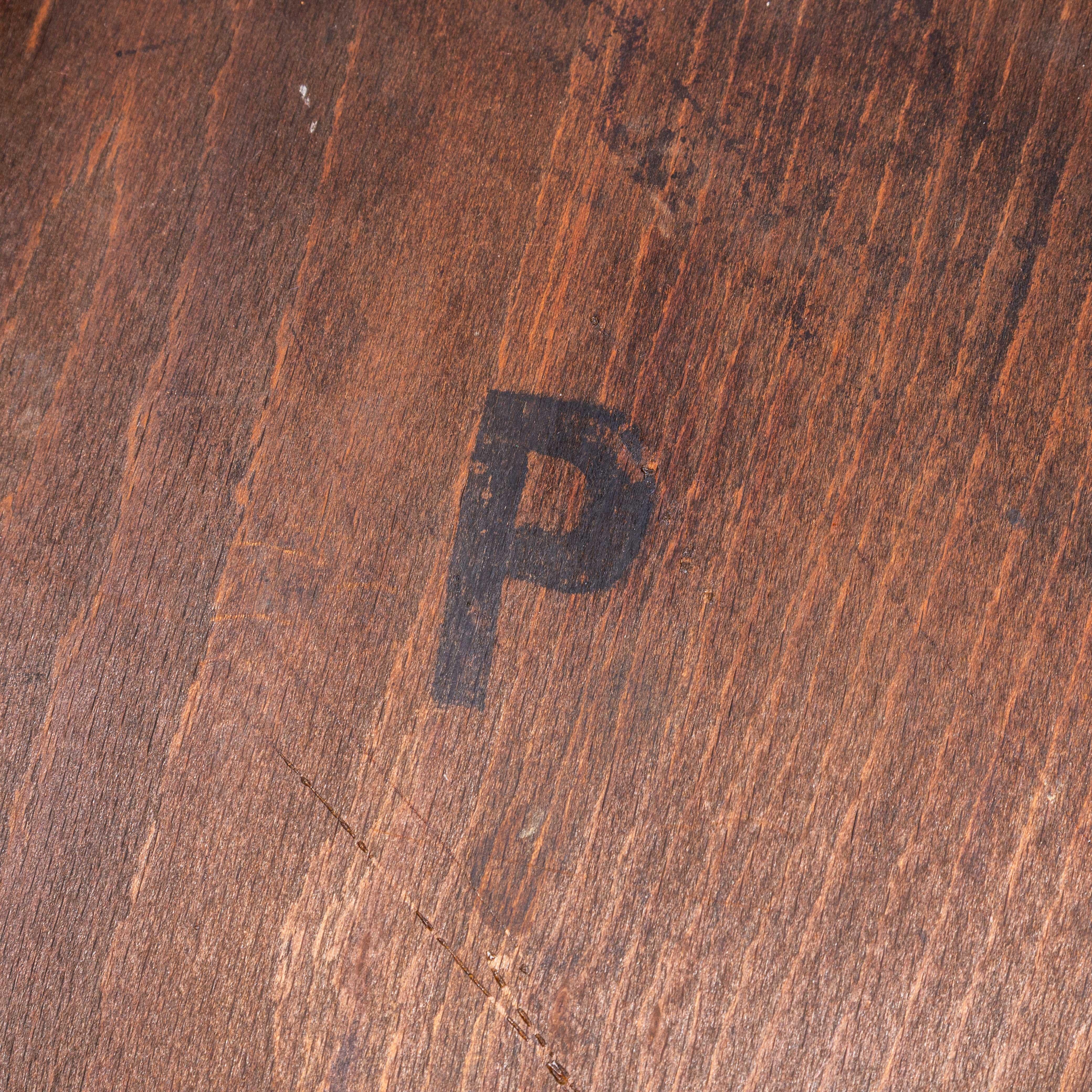 1940's Elegant Dark Oak Bentwood Thonet Dining Chairs – Pair For Sale 5