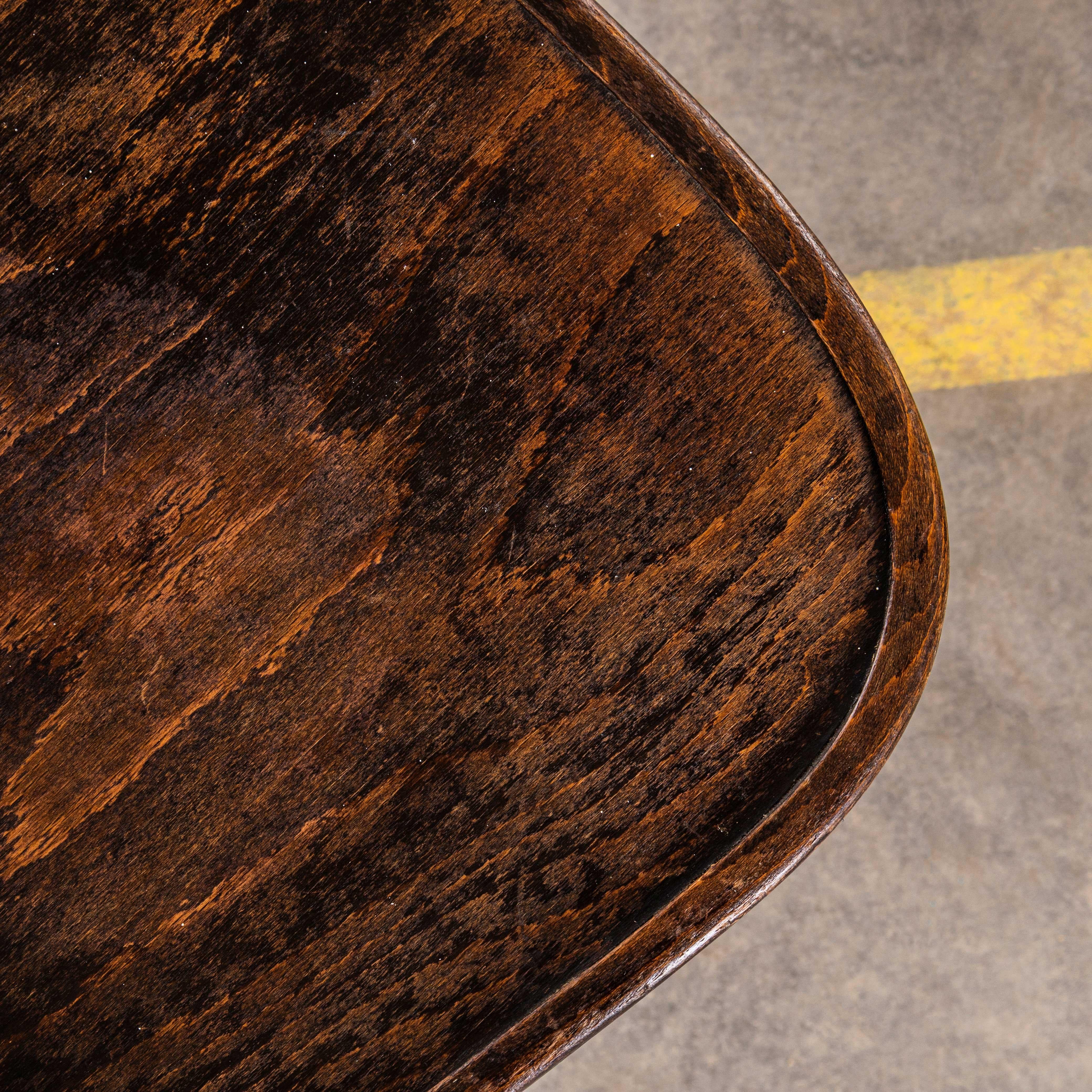 1940's Elegant Dark Oak Bentwood Thonet Dining Chairs – Pair For Sale 1