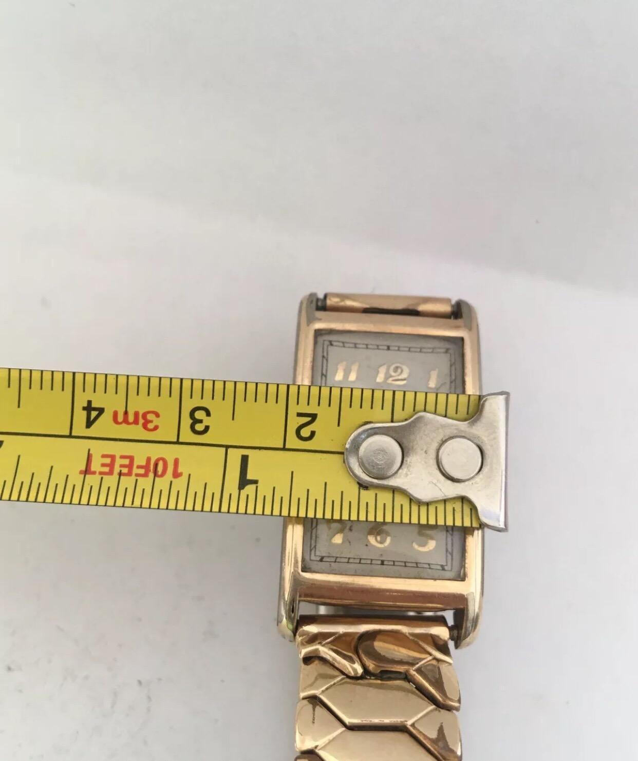 1940s Elgin 10 Karat Rolled Gold Front Case Stainless Steel Back Case Wristwatch For Sale 1