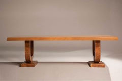 1940s Elm Burl French Deco Table L 260cm