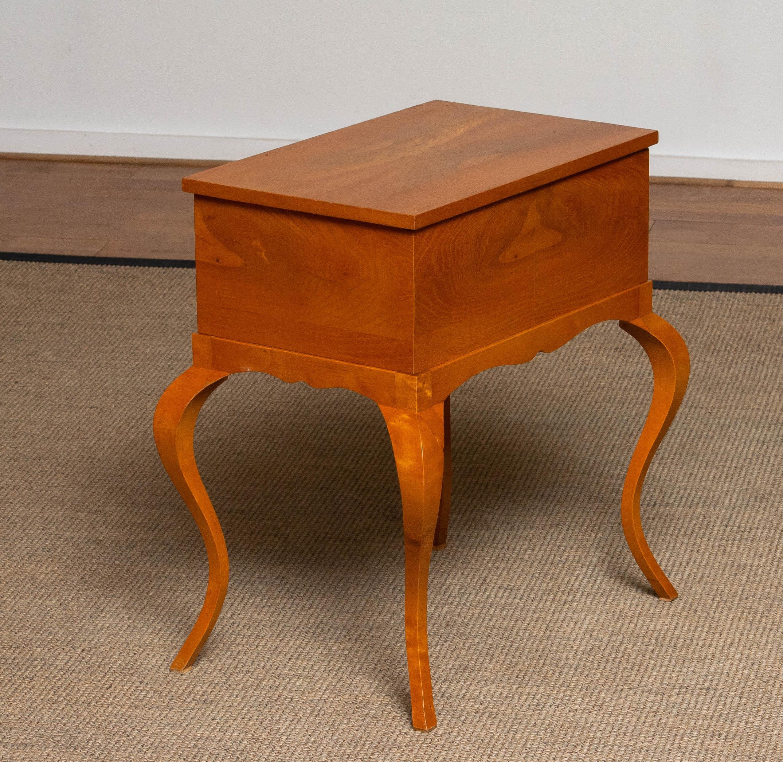 Mid-20th Century 1940s, Elm Sewing Box Table, Sweden For Sale