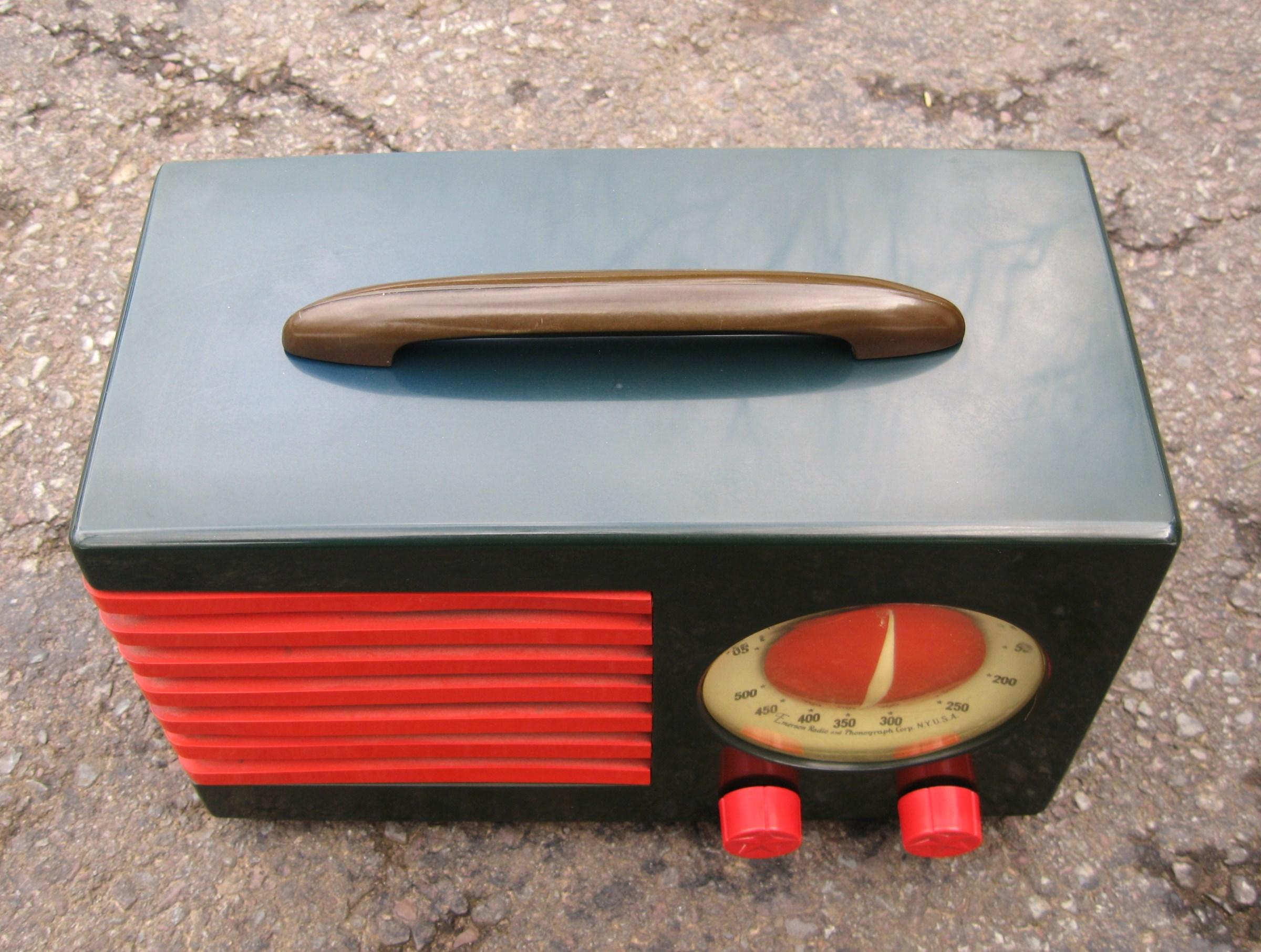 Red Emerson Patriot Catalin Radio Reproduction Handle 