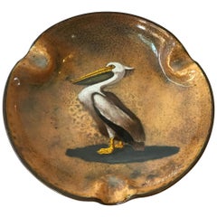 1940s Enamel Pelican Ashtray