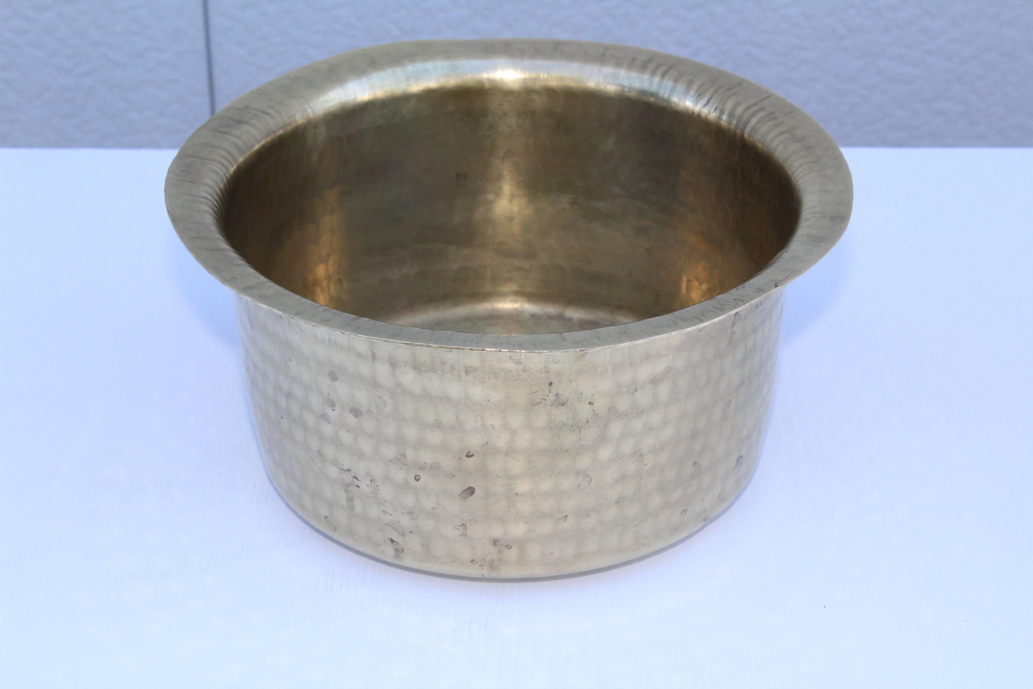 1940s English Brass Hammered Bowls For Sale 6