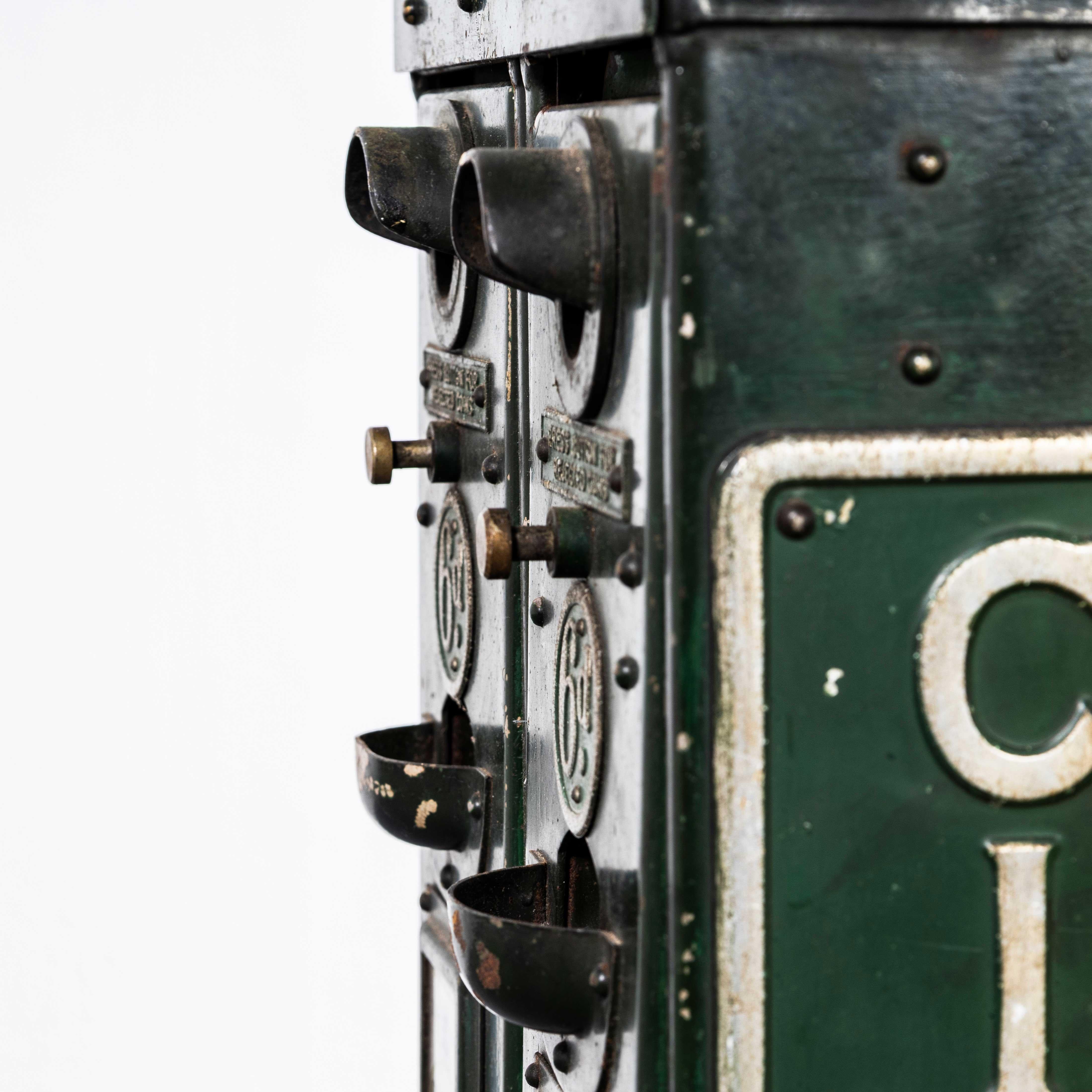 1940's English Cigarette Disposal Vending Machine In Good Condition For Sale In Hook, Hampshire