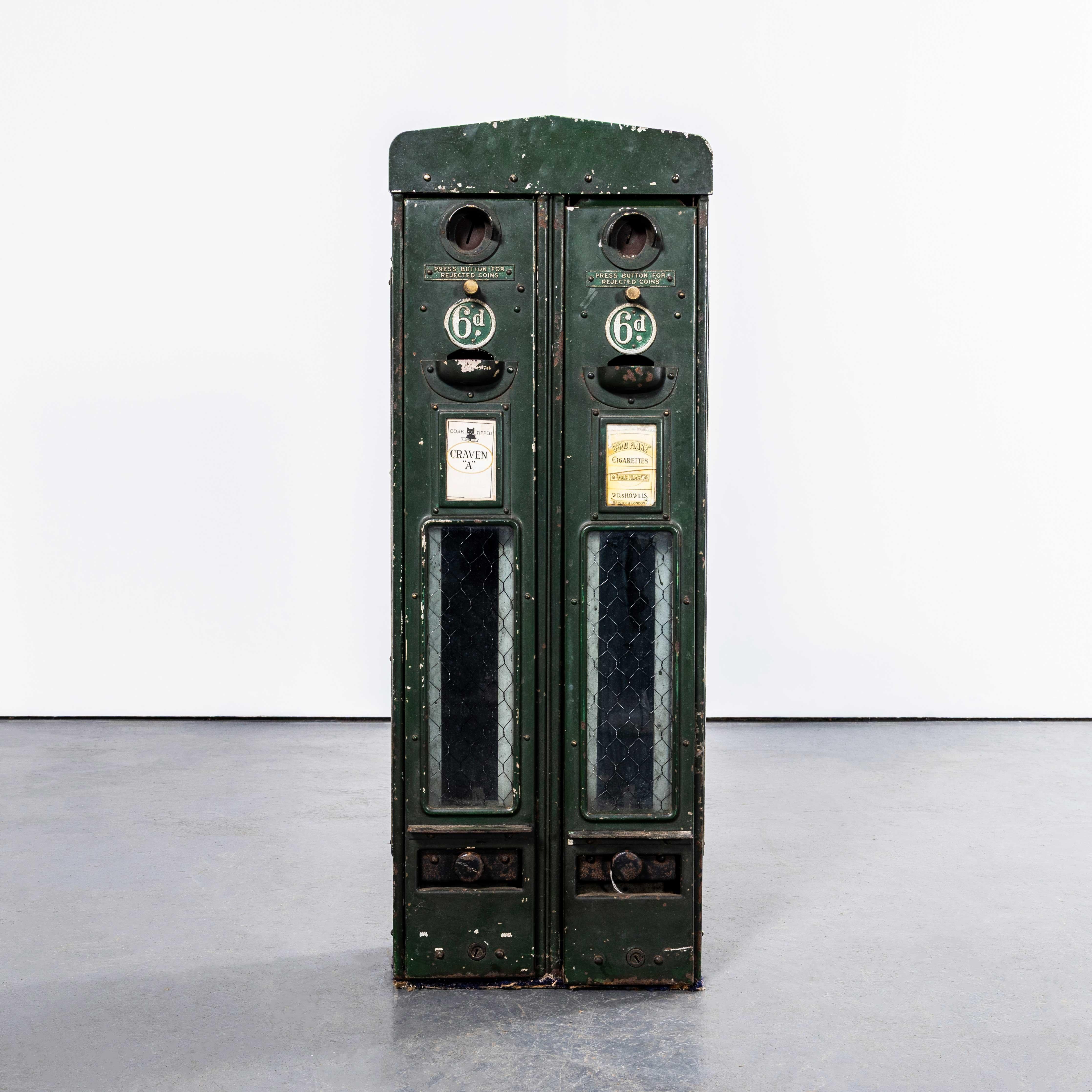 Mid-20th Century 1940's English Cigarette Disposal Vending Machine For Sale