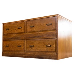 Vintage 1940's English Milliners Bank of Drawers, Four Drawer