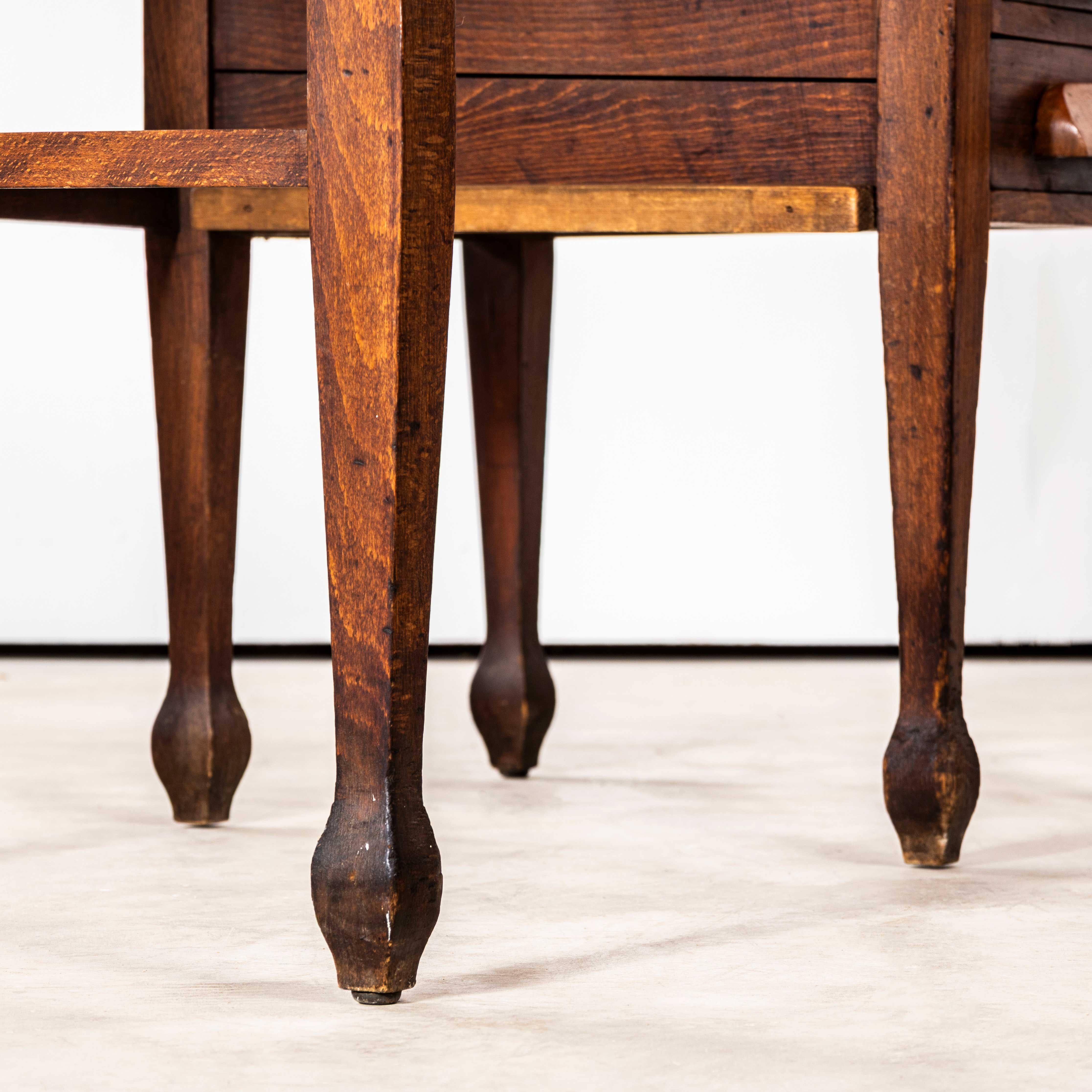 1940's English Oak Compact Desk - Four Drawer For Sale 4