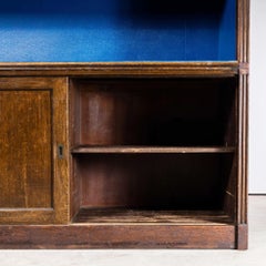 1940's English Oak Library Shelving Cabinet - Shelved Storage