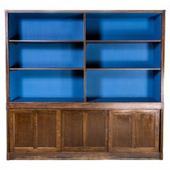 Used 1940's English Oak Library Shelving Cabinet - Shelving Unit