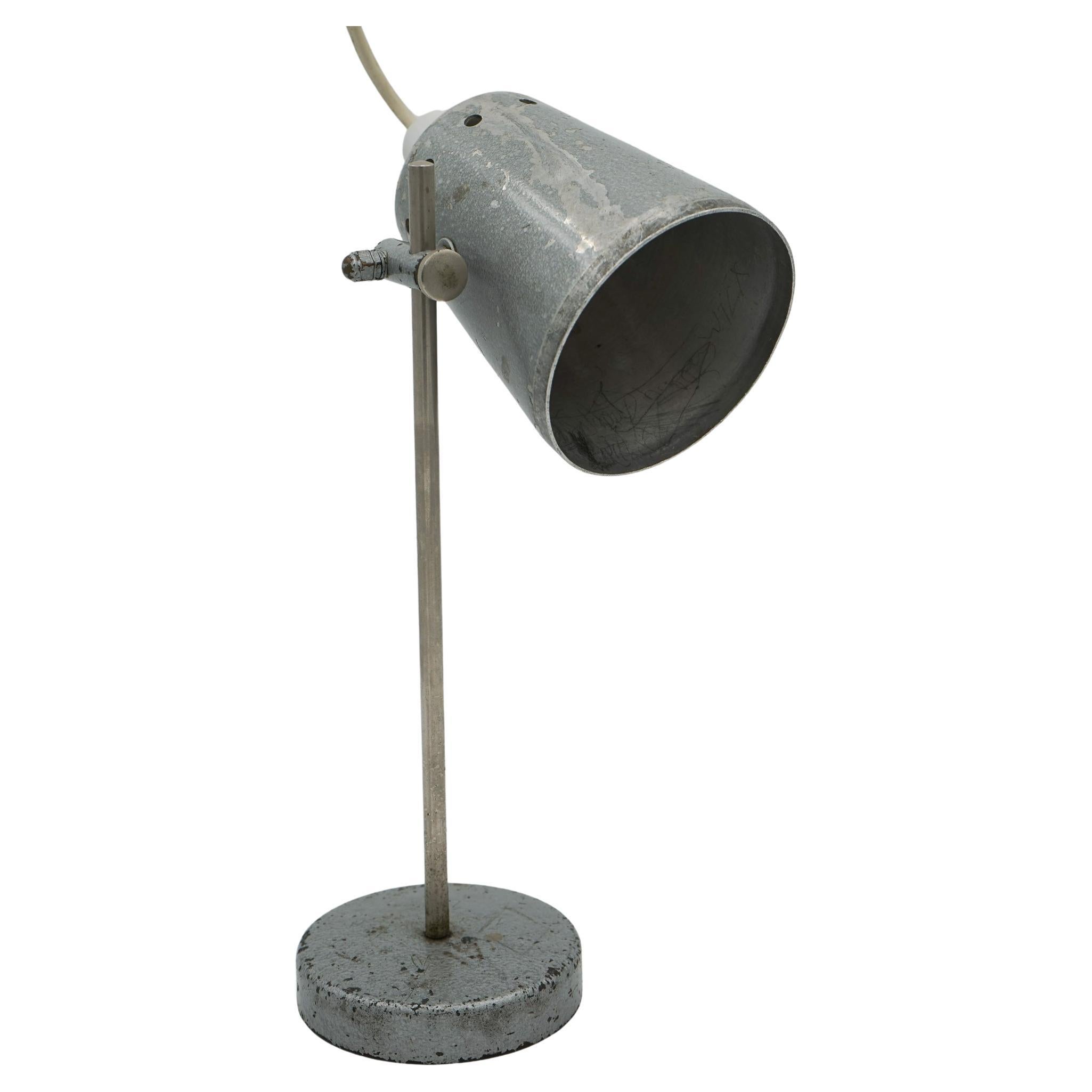 We are delighted to offer for sale this 1940s English Salvaged Laboratory School Lamp Is A Remarkable Piece.

 This lamp showcases the charm and industrial design of its era. The lamp features a natural patina that tells a story of its past, with