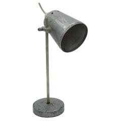 1940'S ENGLISH SALVAGED LABORATORY SCHOOL TABLE LAMP ADJUSTABLE LiGHT 005