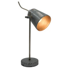 1940'S ENGLISH SALVAGED LABORATORY SCHOOL TABLE LAMP ADJUSTABLE LiGHT 005