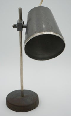 1940'S ENGLISH SALVAGED LABORATORY SCHOOL TABLE LAMP ADJUSTABLE LiGHT 006