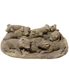 1940s English Stone Piglets