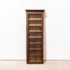 1940’s Épicerie Scrubbed Oak Tall Shop Display Cabinet