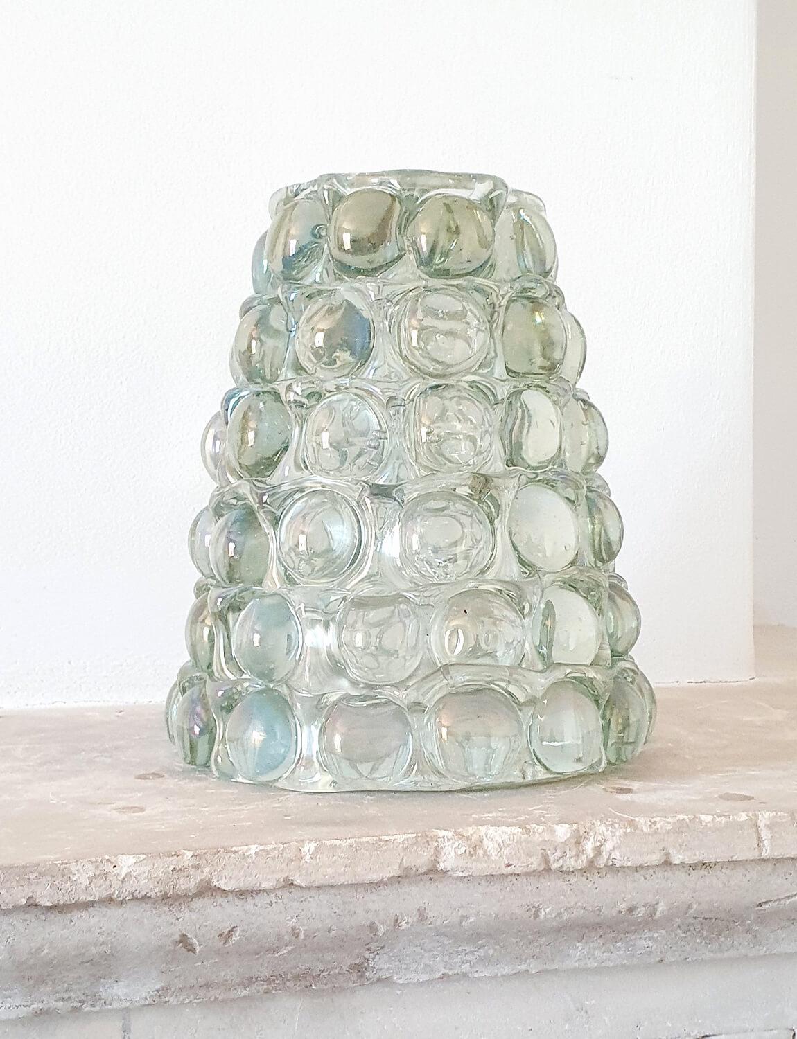 1940s Ercole Barovier Italian Pale Green Lenti Vase 1