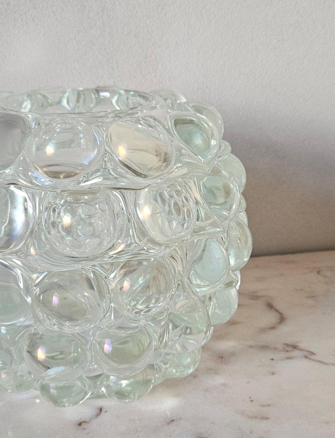 1940s Ercole Barovier Round Lenti Vase In Good Condition In Florence, Tuscany