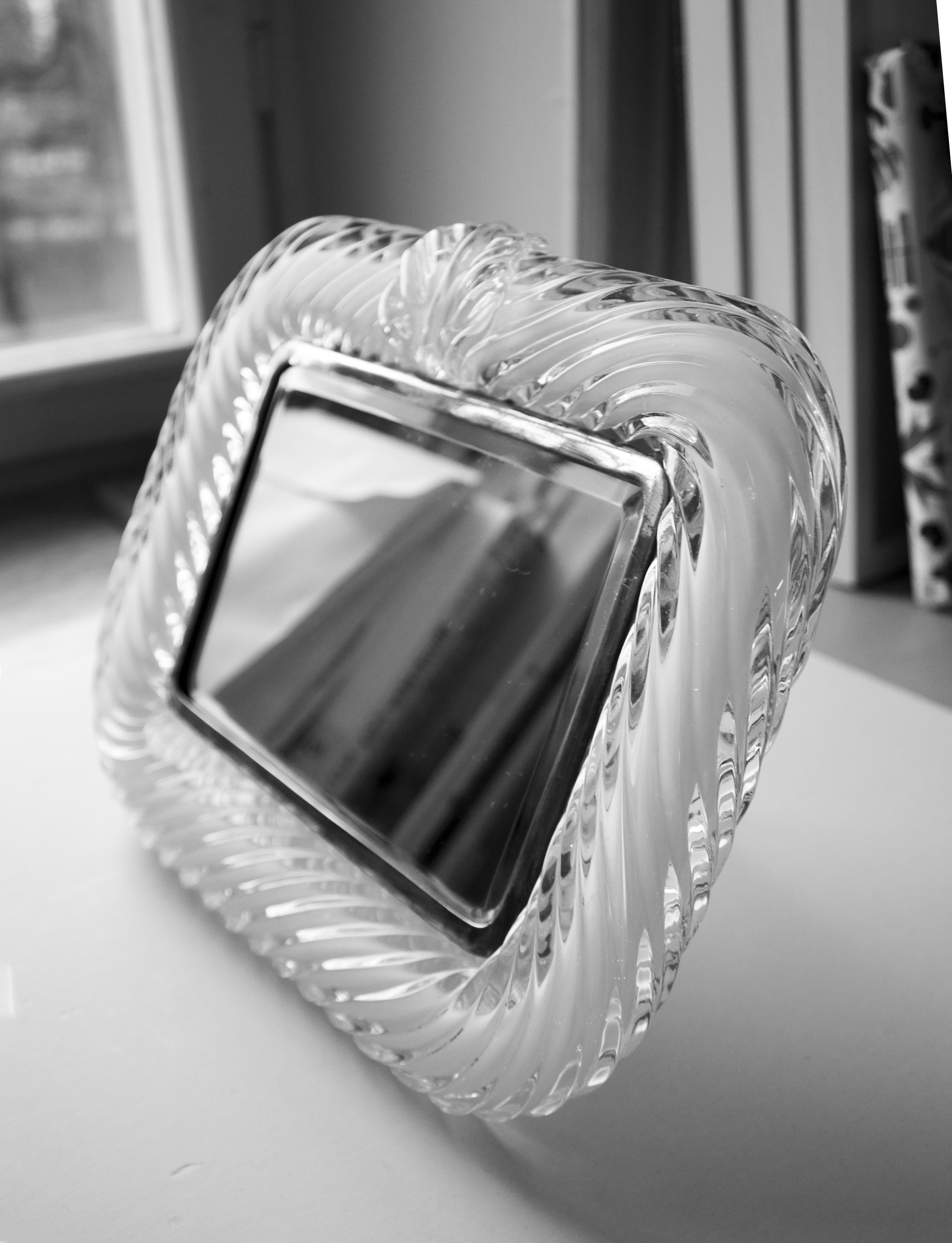 Milieu du XXe siècle Miroir de table en verre de Murano Ercole Barovier & Toso, années 1940 en vente